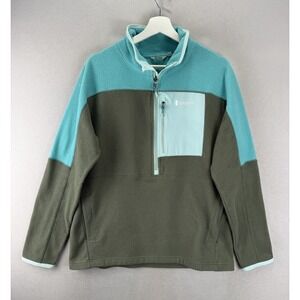 Cotopaxi Women's Size XL Abrazo Blue Green Fleece Color Block Half Zip Jacket